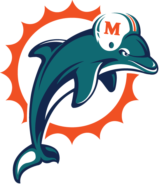 MIAMI DOLPHINS IRON ON VINYL HEAT TRANSFER